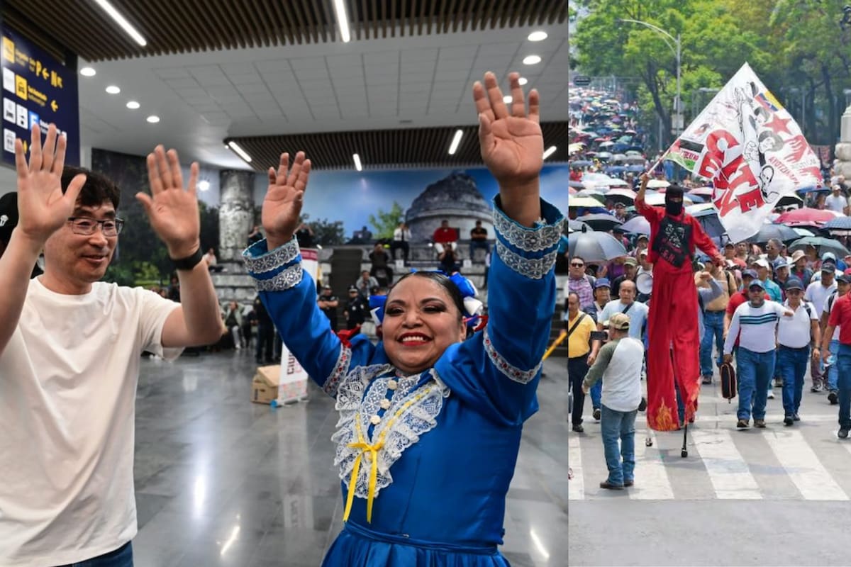 Mientras Turismo recibe con mariachi a los visitantes en el AICM, la CNTE mantiene su plantón y marchará este 10 de junio en una CDMX que acelera pintura, obras y retoques de última hora rumbo al Mundial sin apagar el malestar en las calles