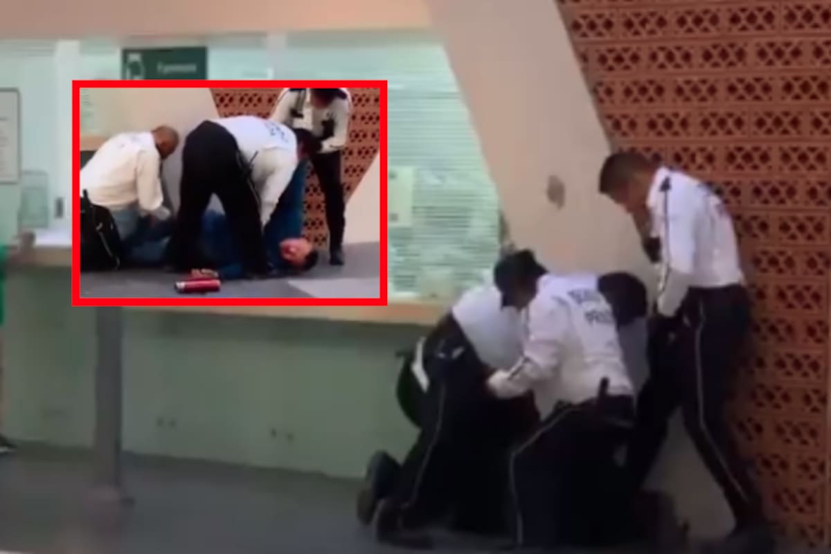 VIDEO: Paciente del IMSS convulsiona tras golpiza de cuatro guardias que lo sometieron por exigir su medicamento en Colima y el IMSS afirma que “se trató de forma respetuosa y digna”