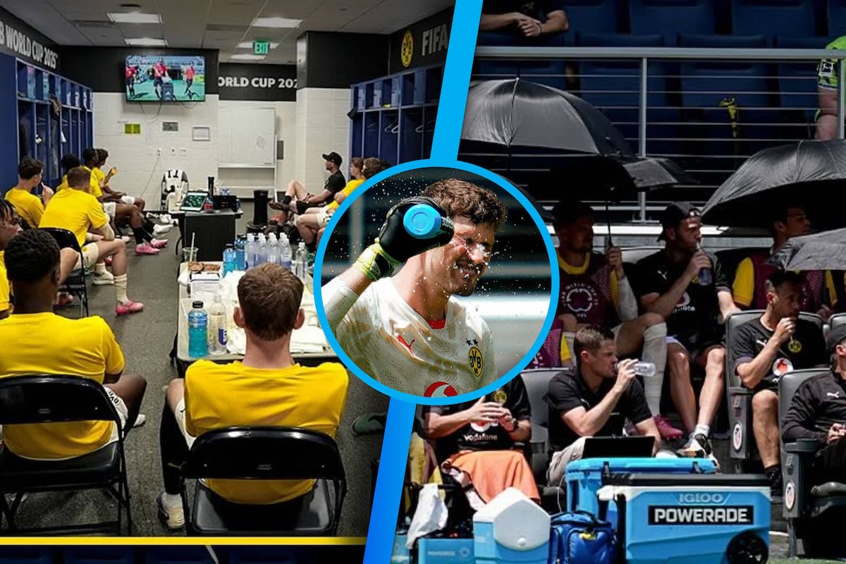 Dortmund sufre con el calor en el Mundial de Clubes: suplentes usaron sombrillas y vieron el primer tiempo desde el vestidor