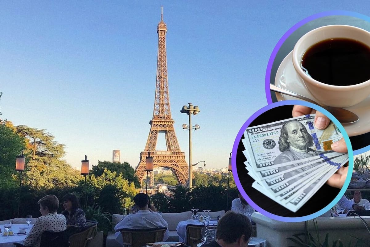 ¿Un café por 200 pesos? Esto es lo que cuesta comer en un restaurante cerca de la Torre Eiffel