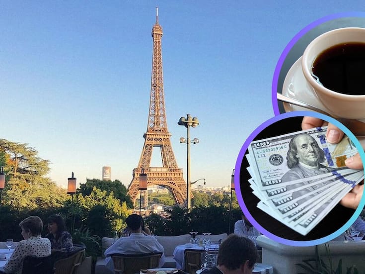 ¿Un café por 200 pesos? Esto es lo que cuesta comer en un restaurante cerca de la Torre Eiffel
