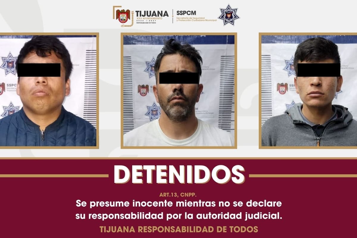 Aseguran a tres personas con órdenes de aprehensión
