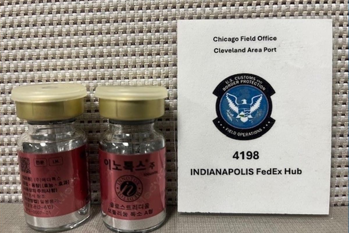 Interceptan en EU envío de 800 dosis de bótox falso de origen asiático y británico