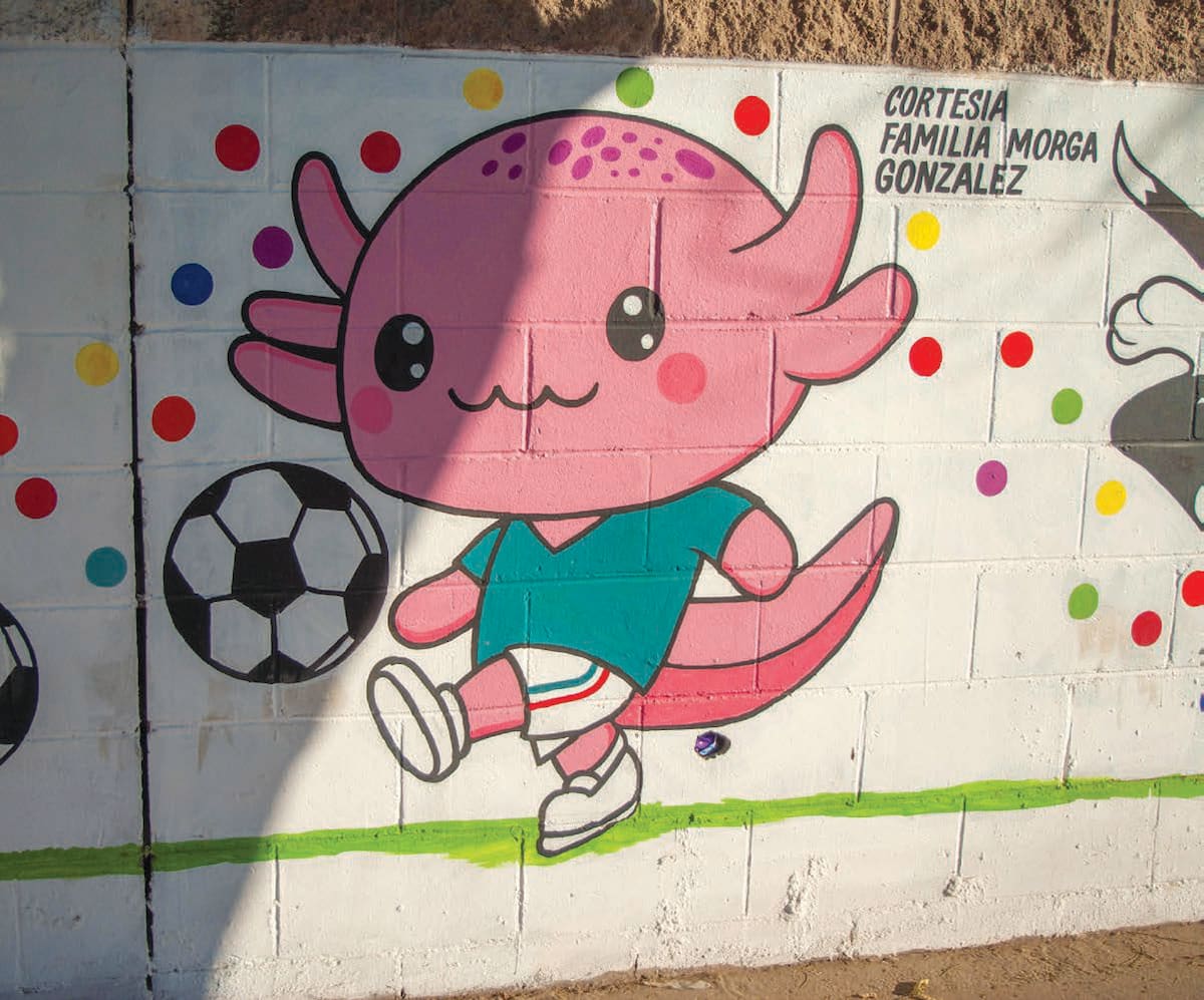 Ajogol también está en este mural mundialista.