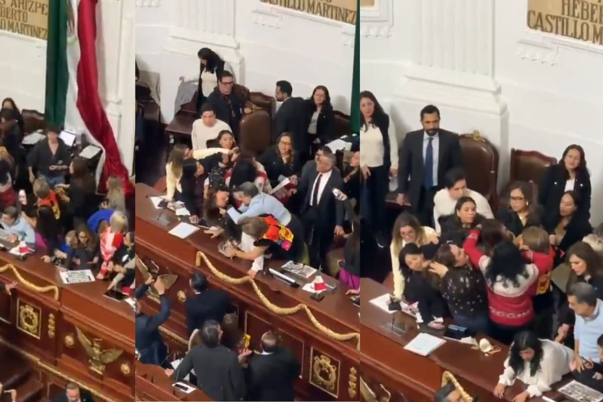 ¡De las greñas! Diputadas de PAN y Morena se pelean con golpes, empujones y jalones de cabello por la extinción de InfoCDMX