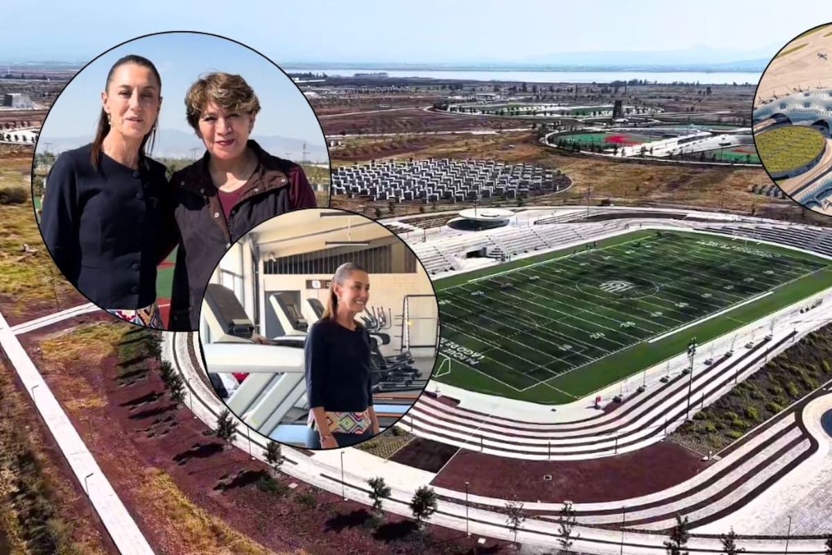 Claudia Sheinbaum promueve espacios deportivos en el Parque Ecológico Lago de Texcoco junto a Delfina Gómez y recuerda que ahí se planeó “un aeropuerto que se iba a hundir”