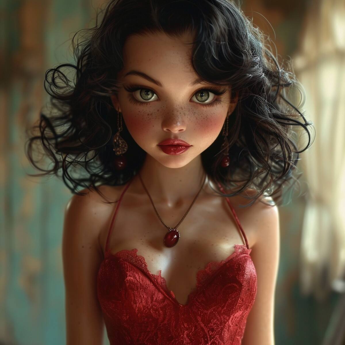 Colores vibrantes y una nueva paleta visual: Betty Boop según la imaginación de la inteligencia artificial.