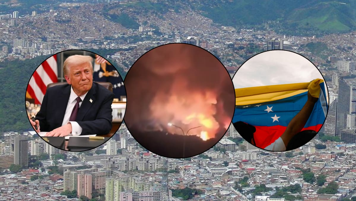 Bombardeo a Venezuela sacude a Caracas y coloca a Estados Unidos bajo escrutinio de la ONU. Foto: Canvas, AP, captura de pantalla y Wikimedia/Olga Berrios