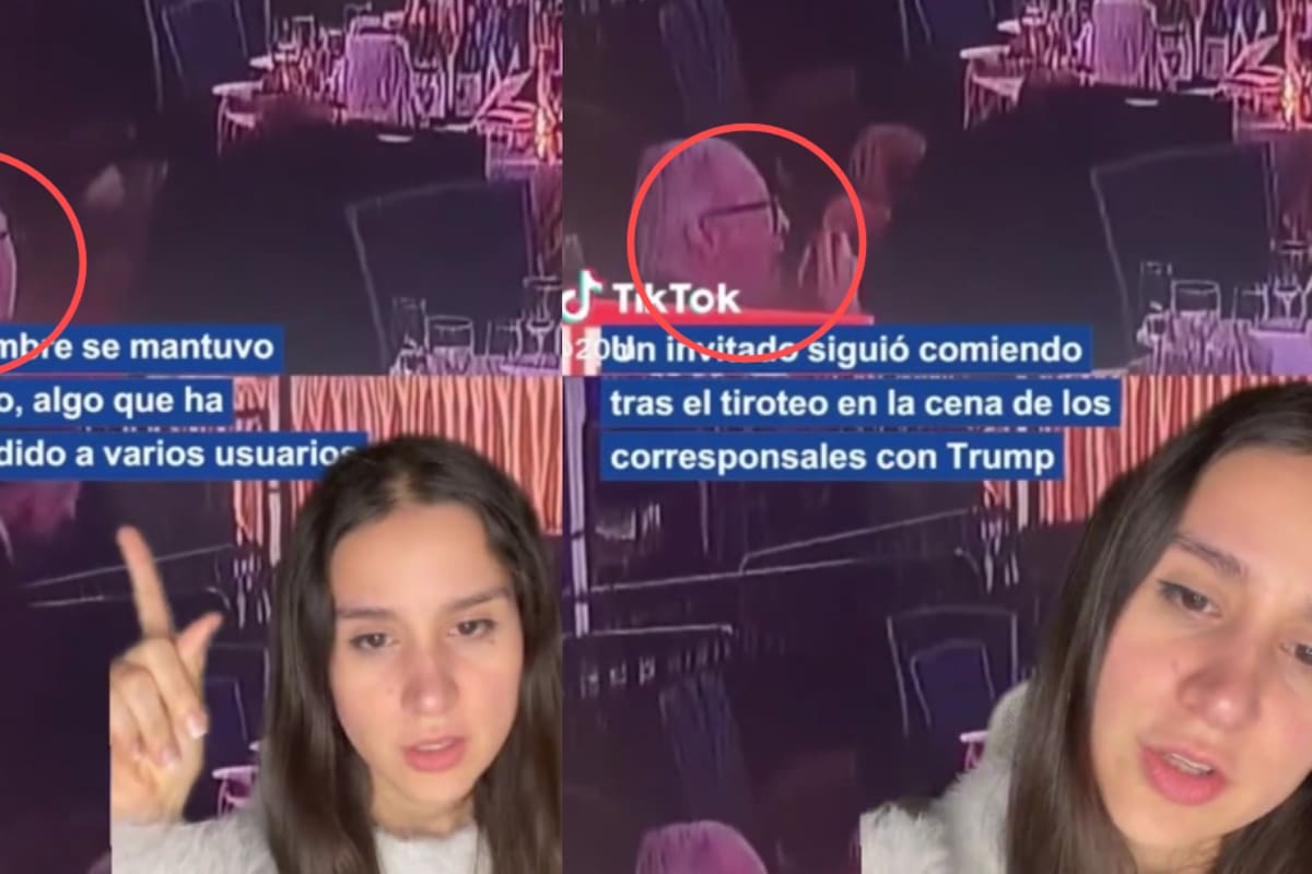 Video: hombre sigue comiendo tranquilamente tras atentado a Donald Trump y se vuelve viral