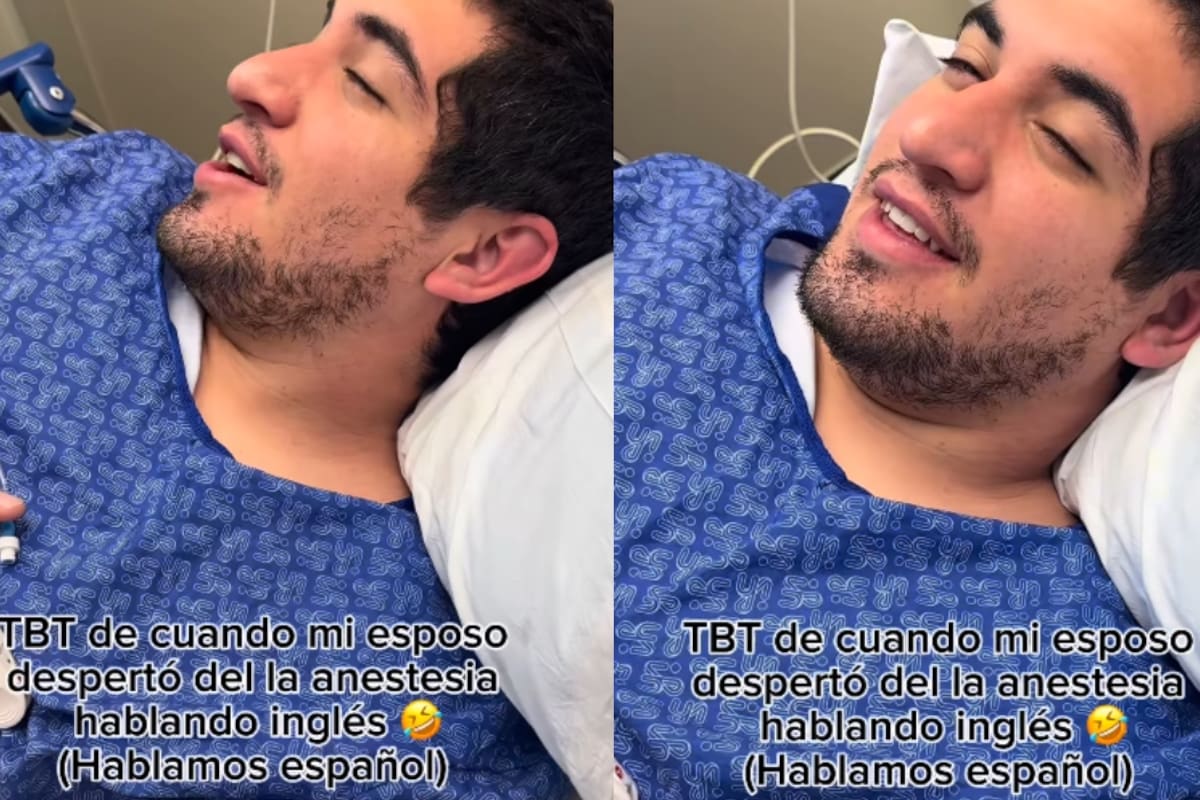 “Mi esposo despertó hablando inglés y nosotros hablamos español”: Mujer graba el momento en que su esposo sale de la anestesia hablando en otro idioma