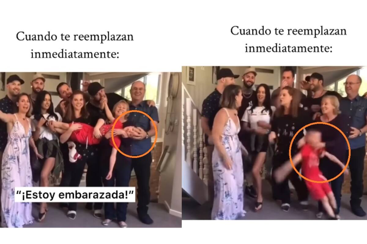 ¿Reemplazo en camino?: Mujer anunció embarazo y tiraron al más pequeño en plena foto familiar