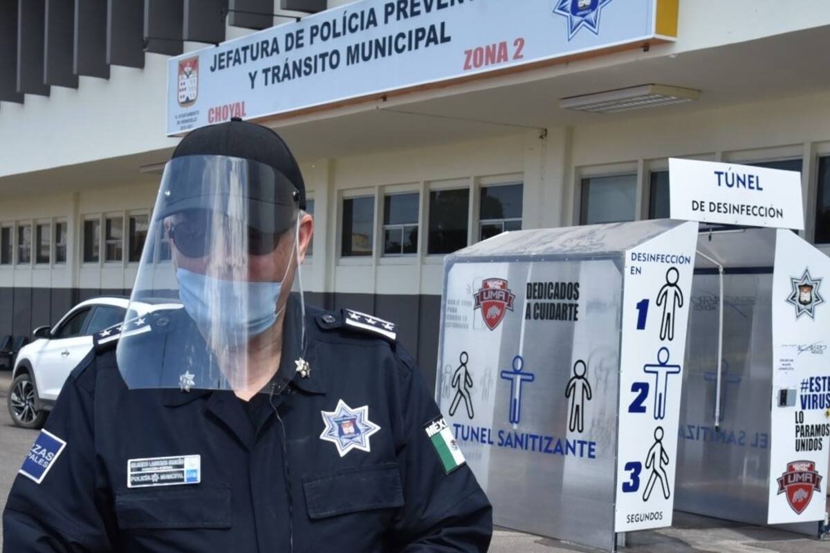 Empresa dona túnel desinfectante a Seguridad Pública Municipal