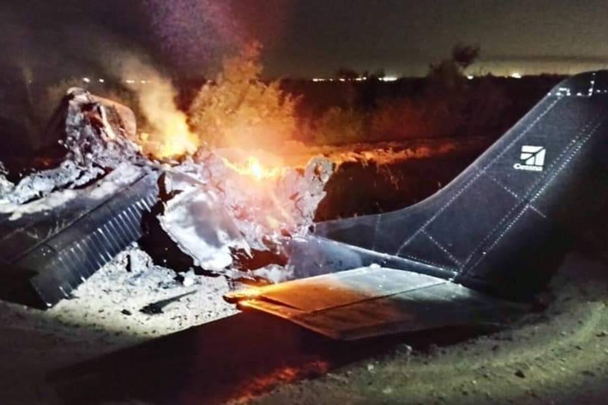 Se incendia avioneta en el Valle de Mexicali; pierden la vida dos personas
