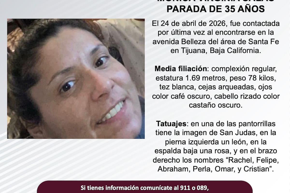 Se busca a Mónica Virginia Salas Parada de 35 años