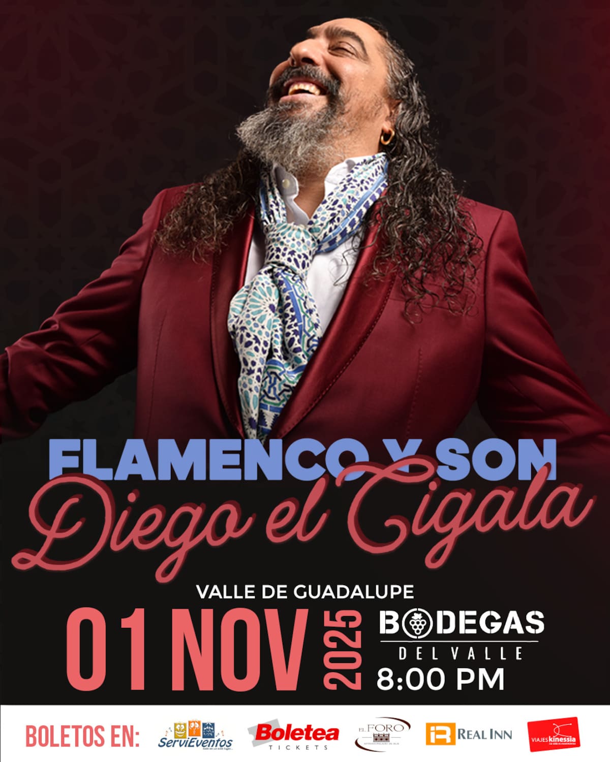 El cantante español ofrecerá un espectáculo a puro flamenco y son caribeño. Foto: Cortesía