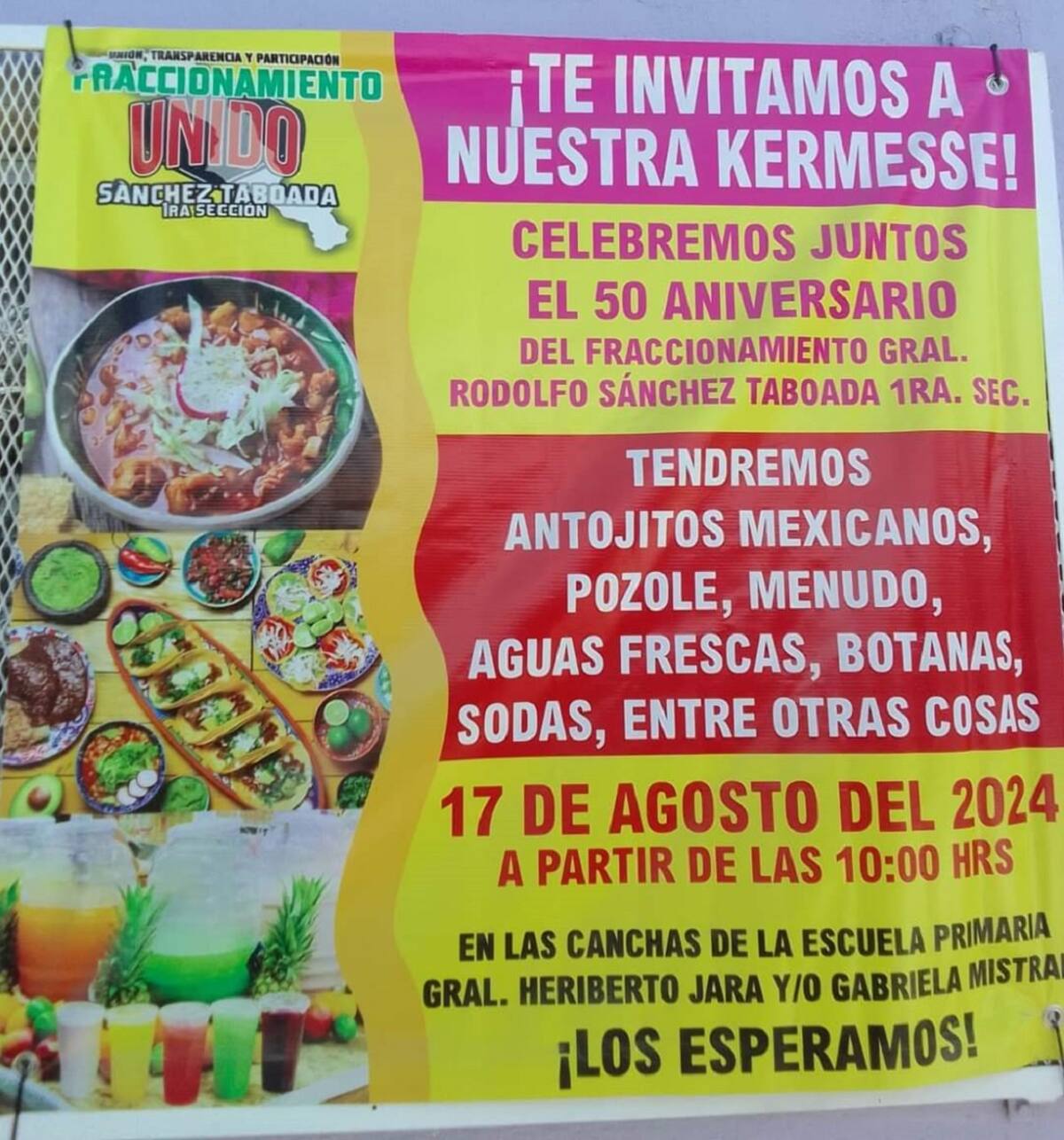 Vecinos celebrarán con kermés los 50 años de la Sánchez Taboada.