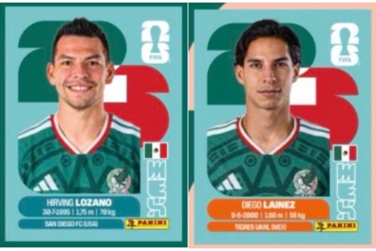 Hirving 'Chucky' Lozano y Diego Lainez sorprenden en el álbum Panini del Mundial 2026, pese a tener meses sin jugar con la Selección Mexicana por decisión técnica de Javier Aguirre.