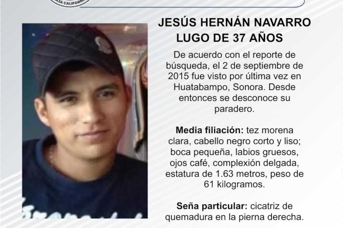 Se busca a Jesús Hernán Navarro Lugo de 37 años de edad