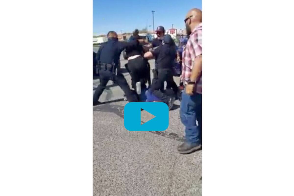 Trifulca entre simpatizantes políticos en Nogales, Arizona