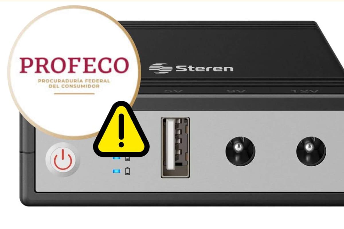 Profeco y Steren alertan sobre un Mini Ups, que podría causar quemaduras a los usuarios por contacto