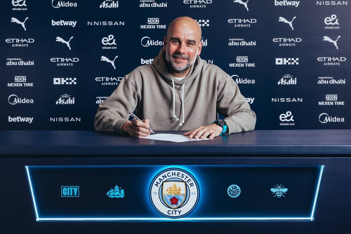 Manchester City extendió el contrato de Pep Guardiola hasta el 2027. (Foto: @mancity)