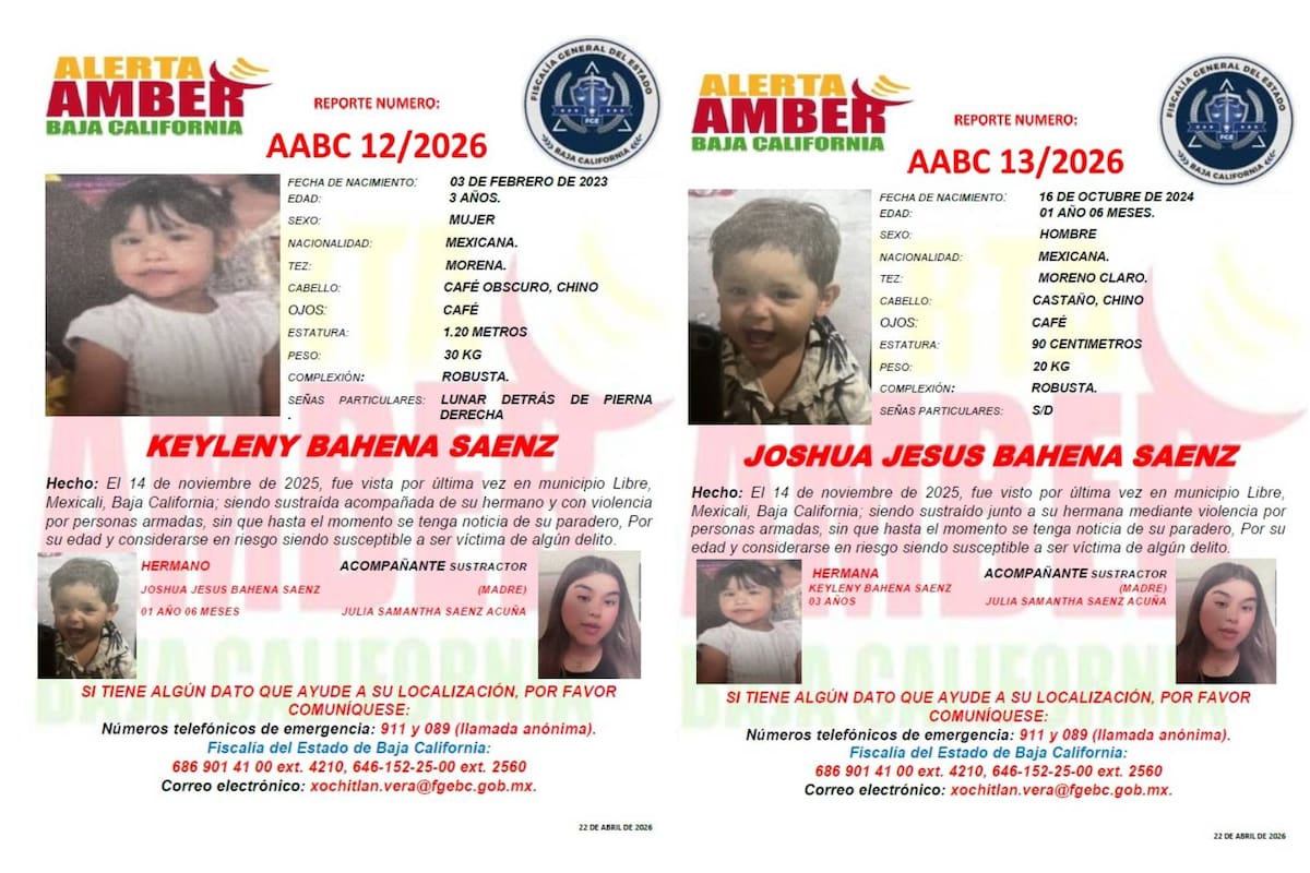 Buscan a niños sustraídos de manera violenta por su madre