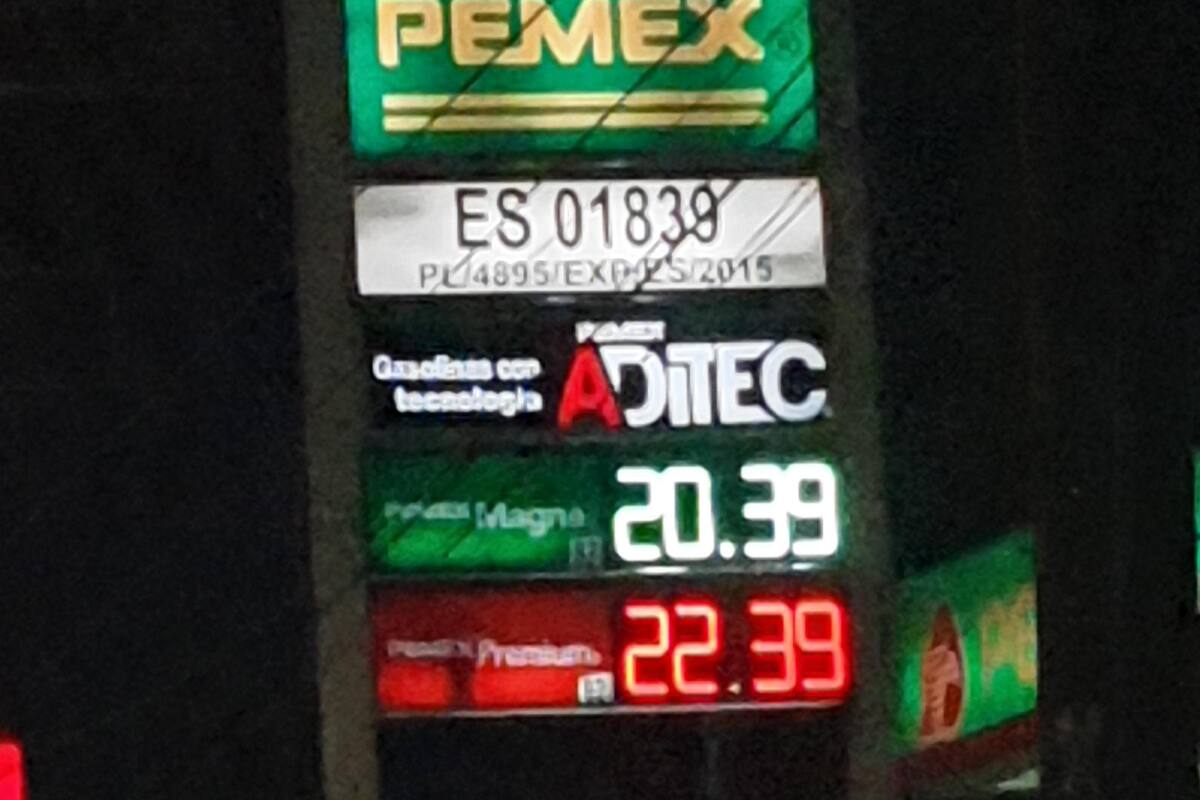 Gasolina Magna pasa de 20 pesos por litro en Mexicali