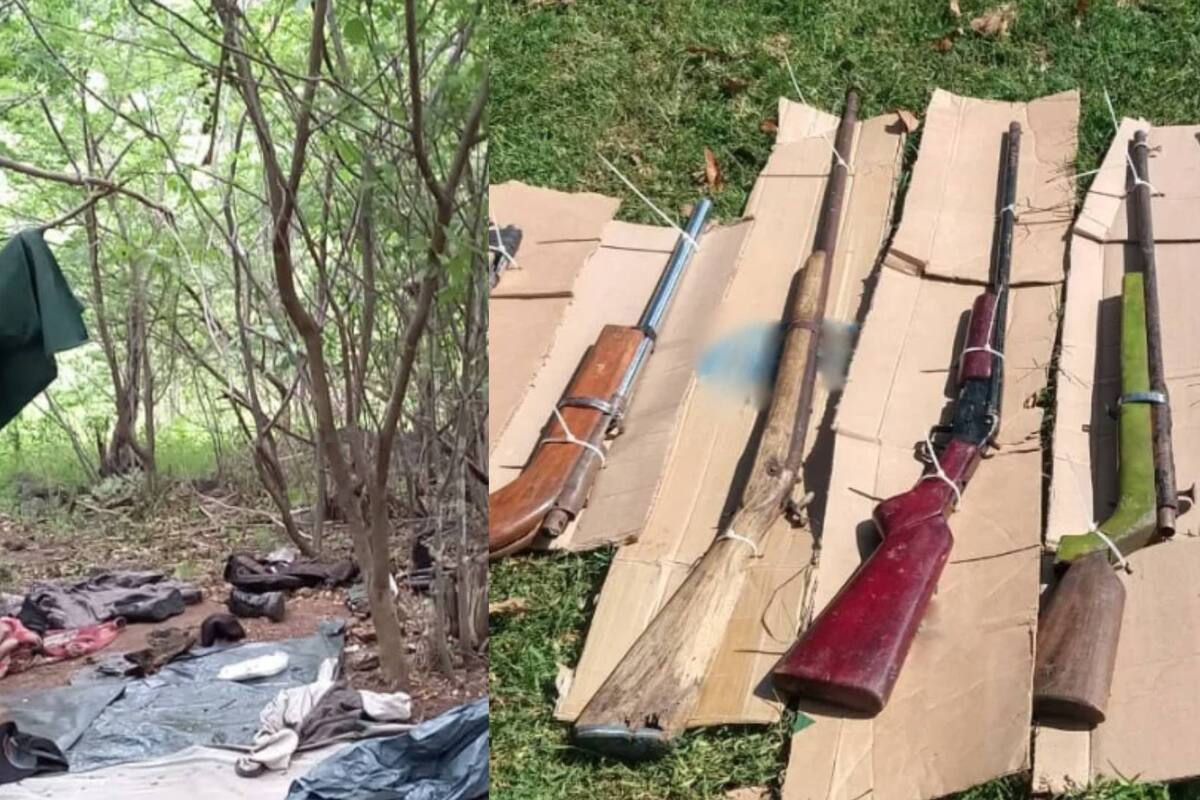 Desmantelan campamento clandestino y aseguran armas largas en Michoacán