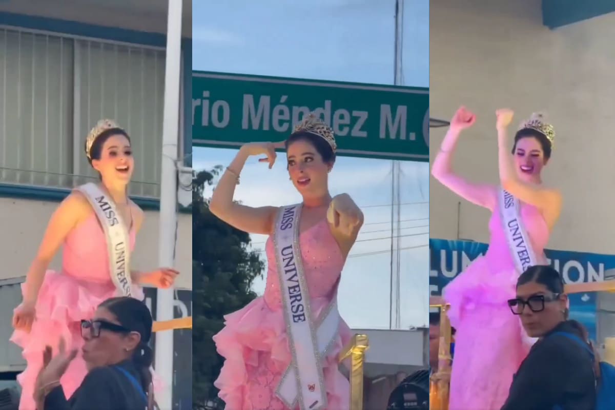 Fátima Bosch baila en las calles de Tabasco en su desfile de bienvenida por Miss Universo 2025