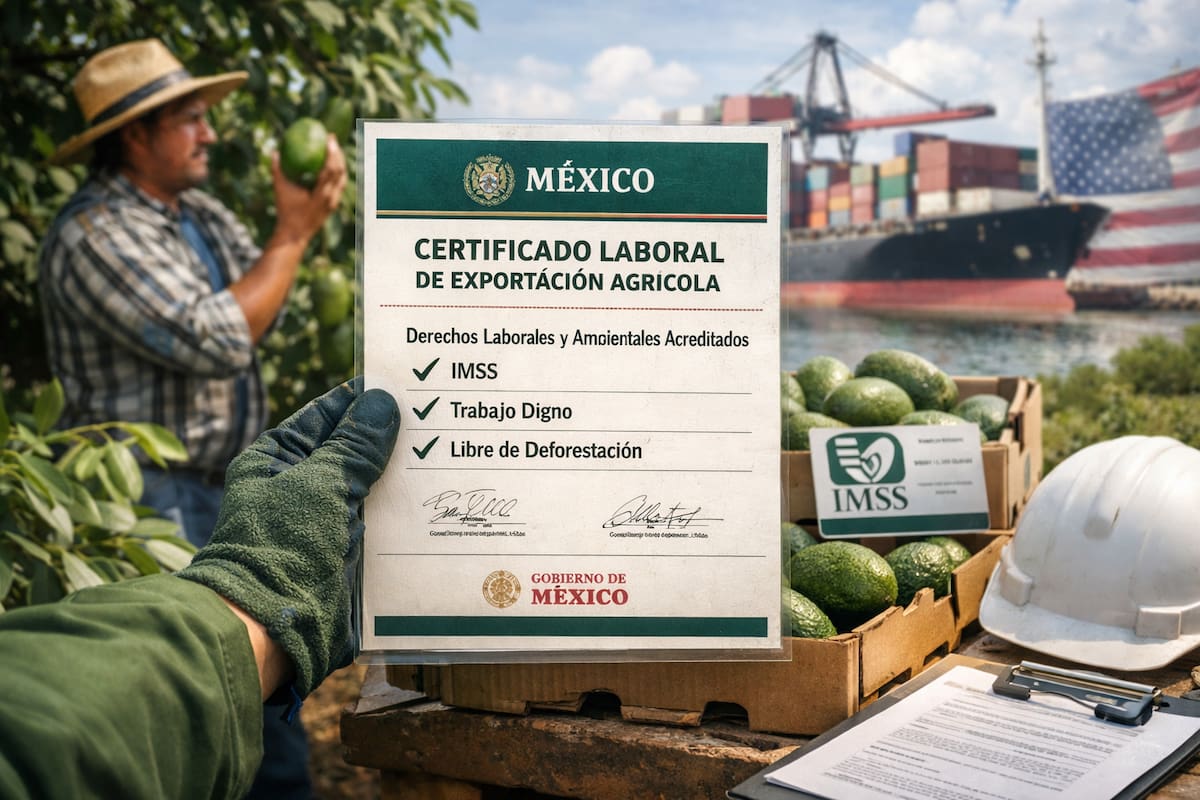 Exportar productos agrícolas cambiará en México, empezando con el aguacate; para vender en el extranjero el gobierno exigirá certificado laboral para acreditar el cumplimiento de derechos laborales y ambientales