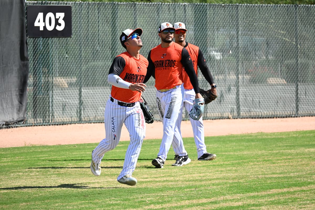 Naranjeros de Hermosillo en la pretemporada 2026 en Tucson, Arizona. (Foto: Cortesía Naranjeros)