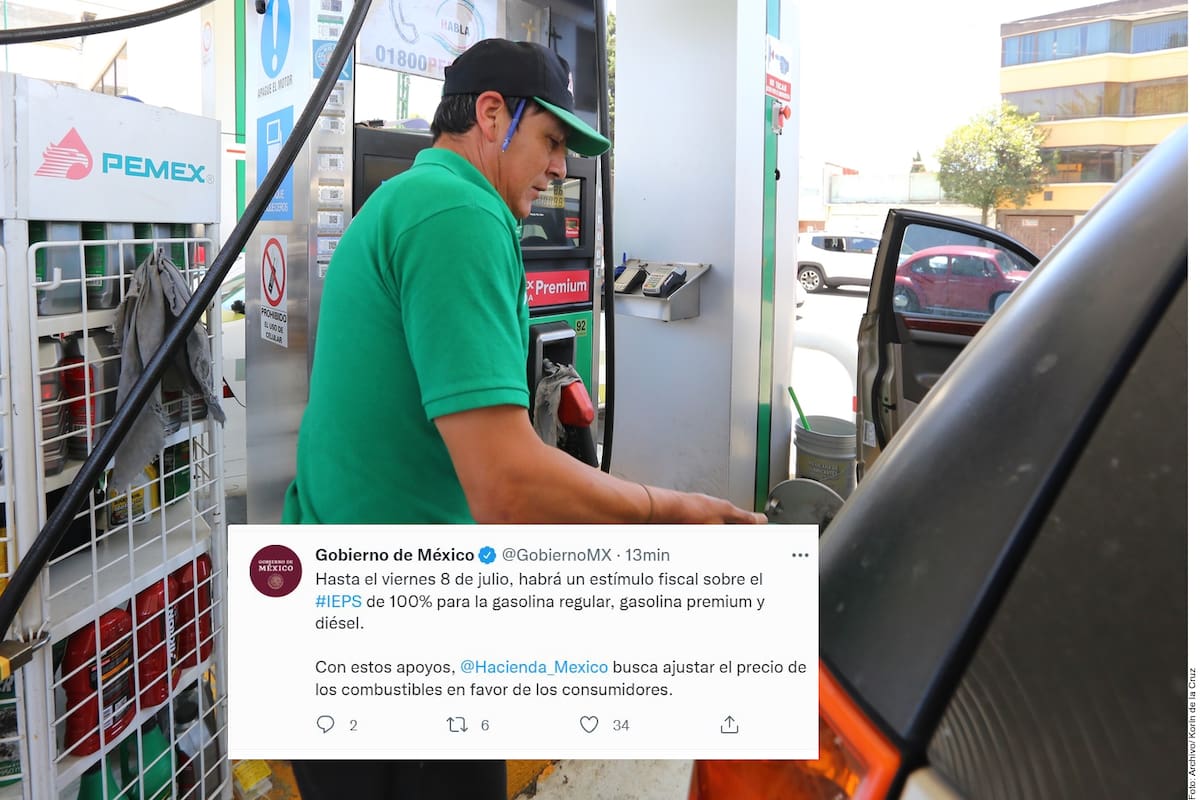 Precio de la gasolina: Estímulo fiscal termina el 8 de julio