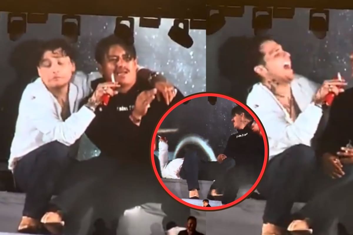 Critican a Christian Nodal por haber bebido demasiado durante su concierto: “Siempre haciendo promoción al vicio”