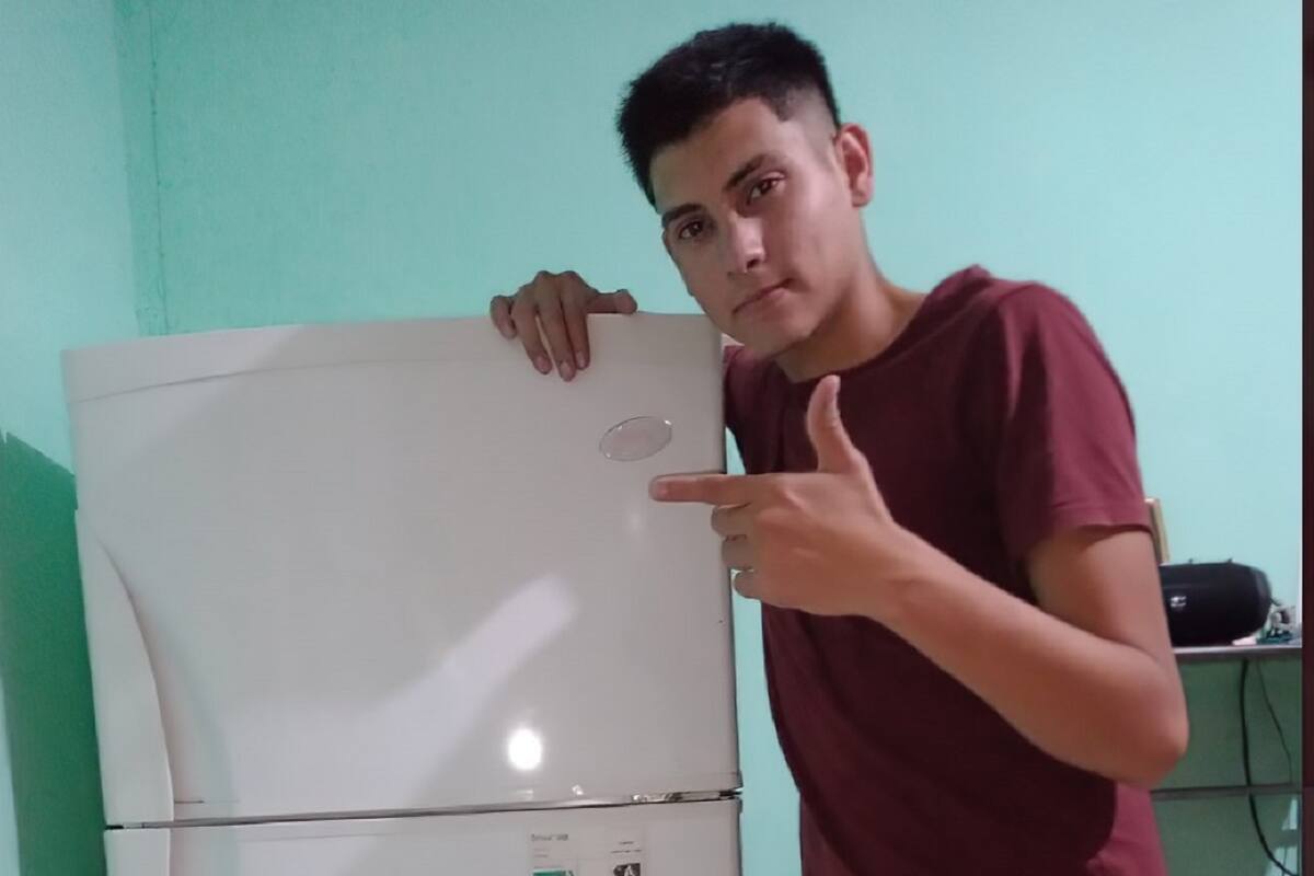 “Por fin pude”: Joven presume en redes la compra de su primer refrigerador