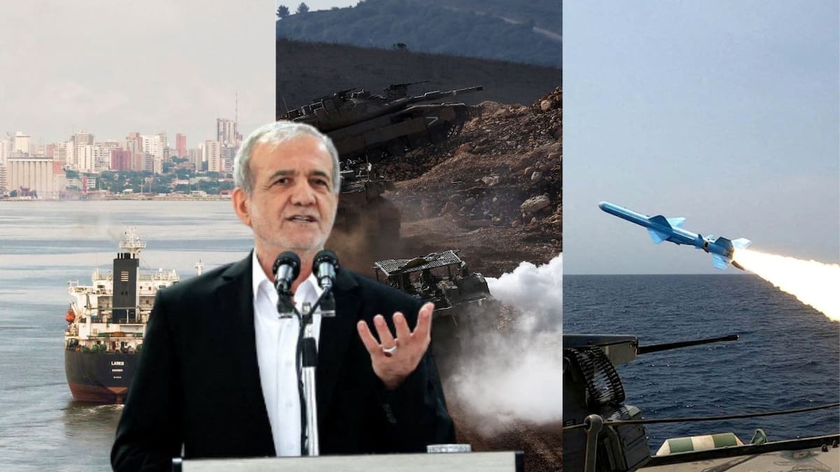 Tras guerra de 12 días, acusaciones de expansión territorial y planes de ataque, el presidente iraní, Masoud Pezeshkian, afirma que su país está en “guerra a gran escala” con EEUU, Israel y Europa