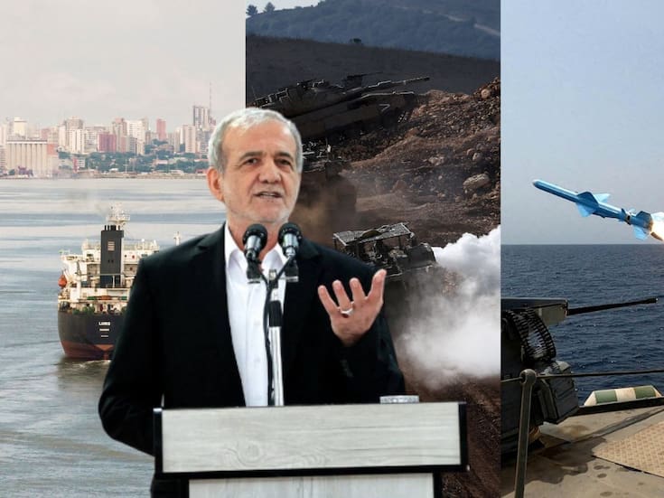 Tras guerra de 12 días, acusaciones de expansión territorial y planes de ataque, el presidente iraní, Masoud Pezeshkian, afirma que su país está en “guerra a gran escala” con EEUU, Israel y Europa
