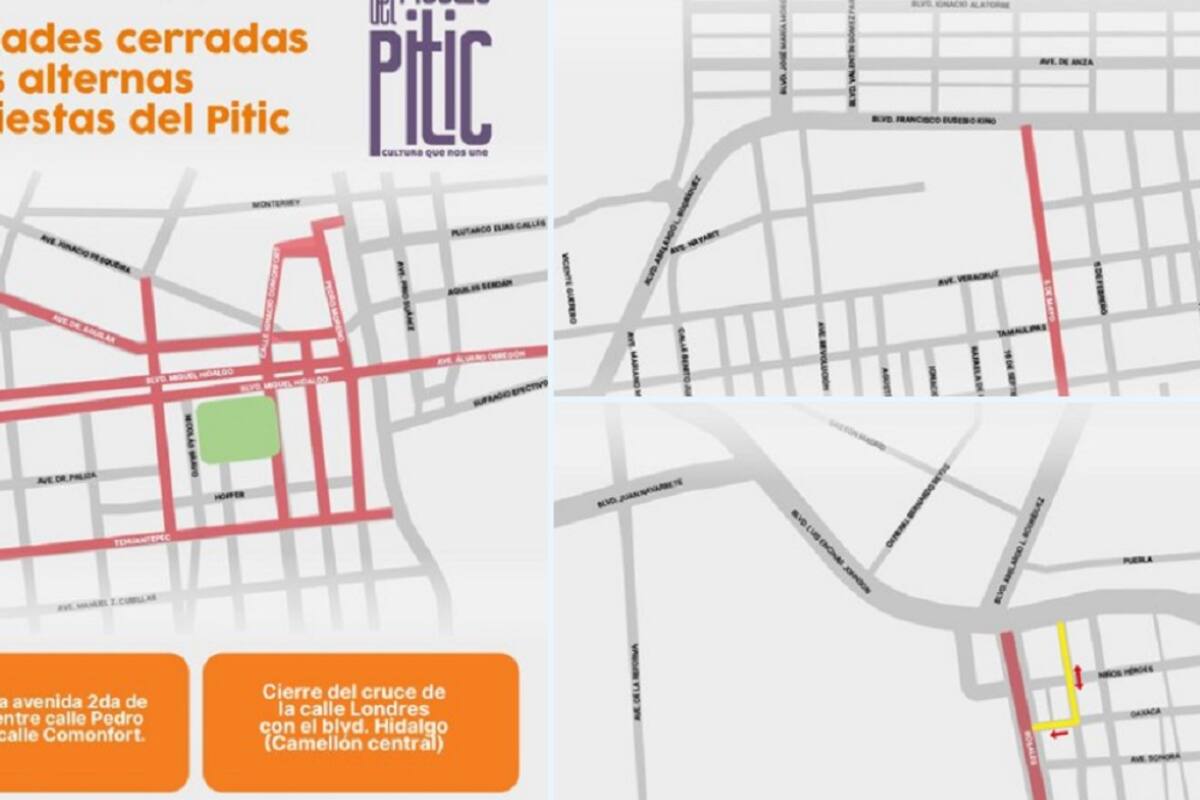 Fiestas del Pitic 2022: Estas son las vías alternas por cierre de vialidades