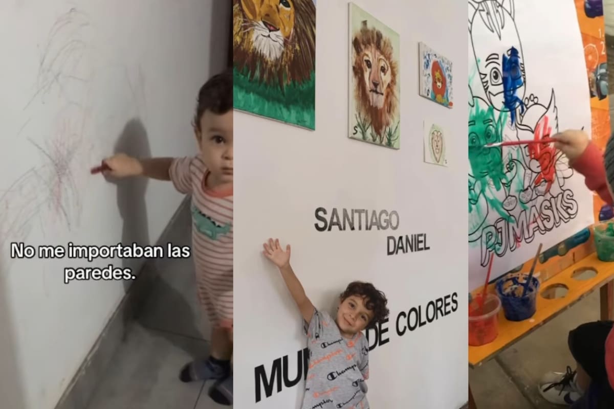 “No me importaban las paredes”: madre revela cómo alentó el talento de su hijo para la pintura, y hoy él ya ha exhibido sus obras en una galería