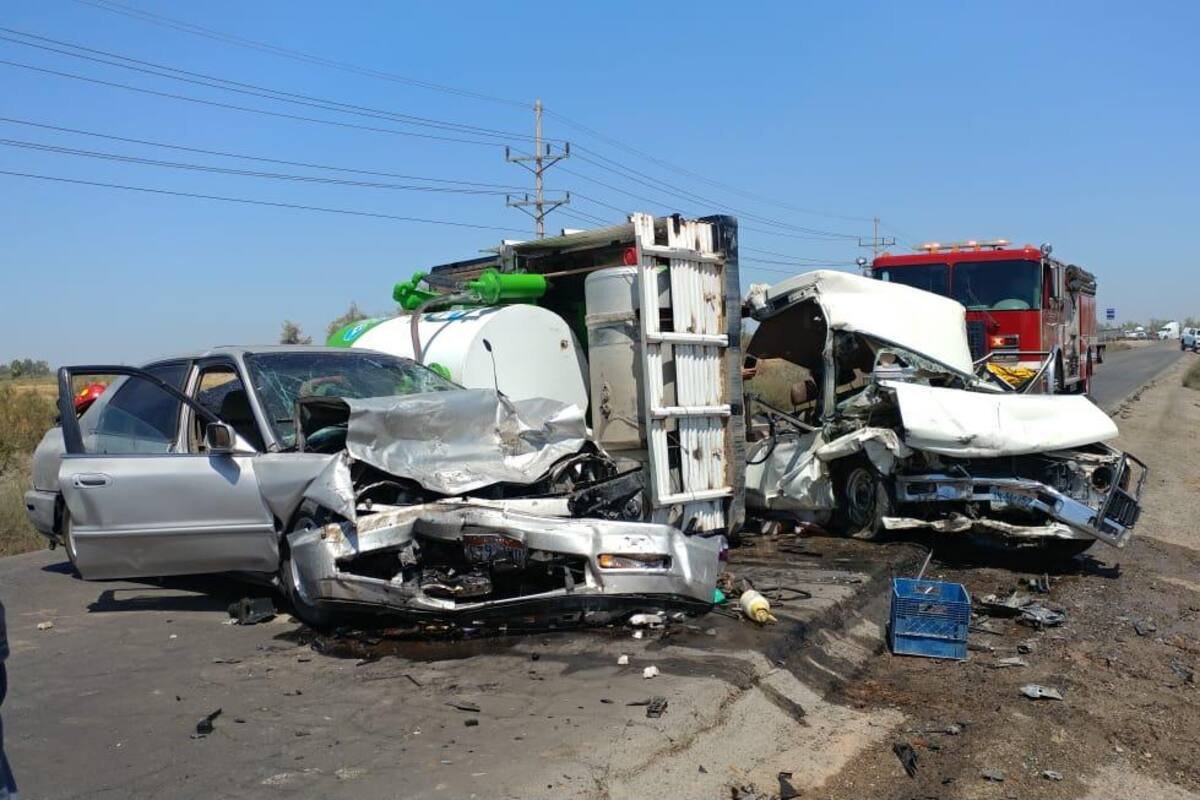 Choque al oriente de Mexicali deja dos heridos