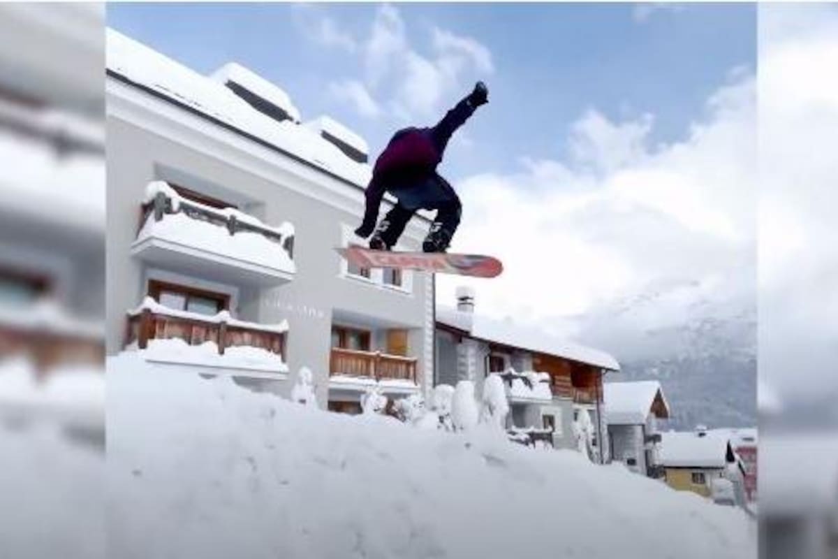 VIDEO: Joven se hace viral por hacer snowboard en calles de Suiza