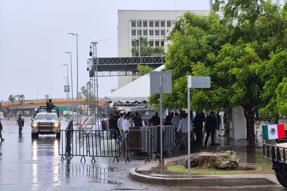 Lluvia cancela desfile del 16 de septiembre en Hermosillo por primera vez