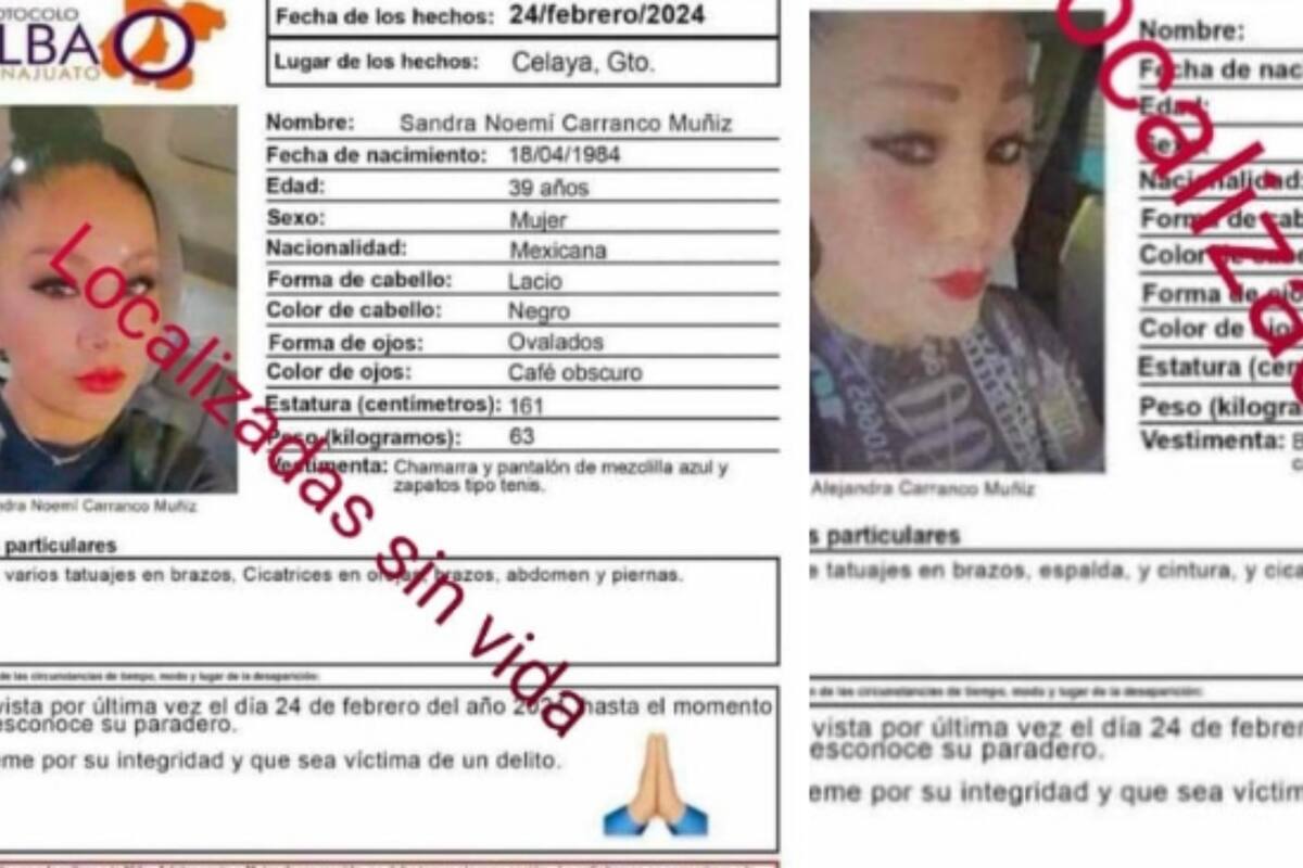 Hermanas desaparecidas en Celaya son encontradas sin vida