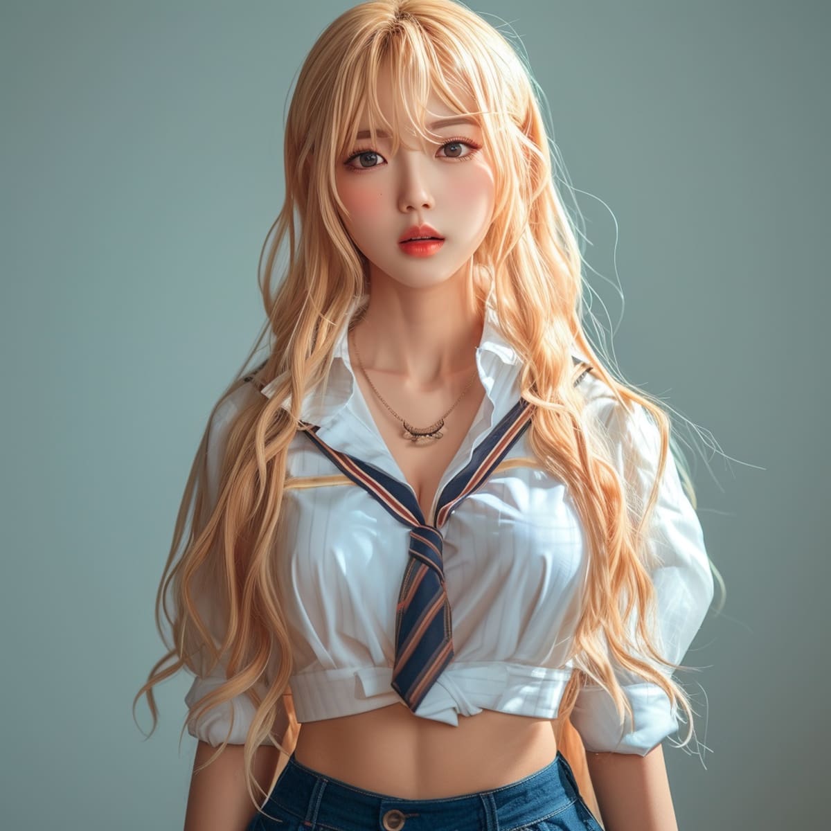 Así se vería Marin Kitagawa de Sono Bisque Doll wa Koi wo Suru en la vida real según la IA