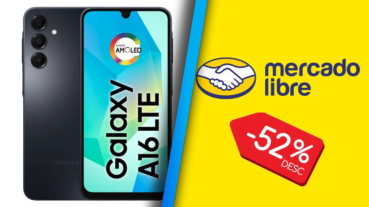 Ofertas en Mercado Libre: Smartphone Samsung Galaxy A16 de 128 GB con 52% de descuento