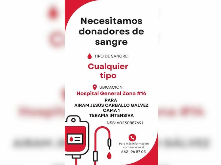 Aún se necesitan donadores de sangre para Airam Jesús Carballo, joven que cayó en el vertedor de la presa