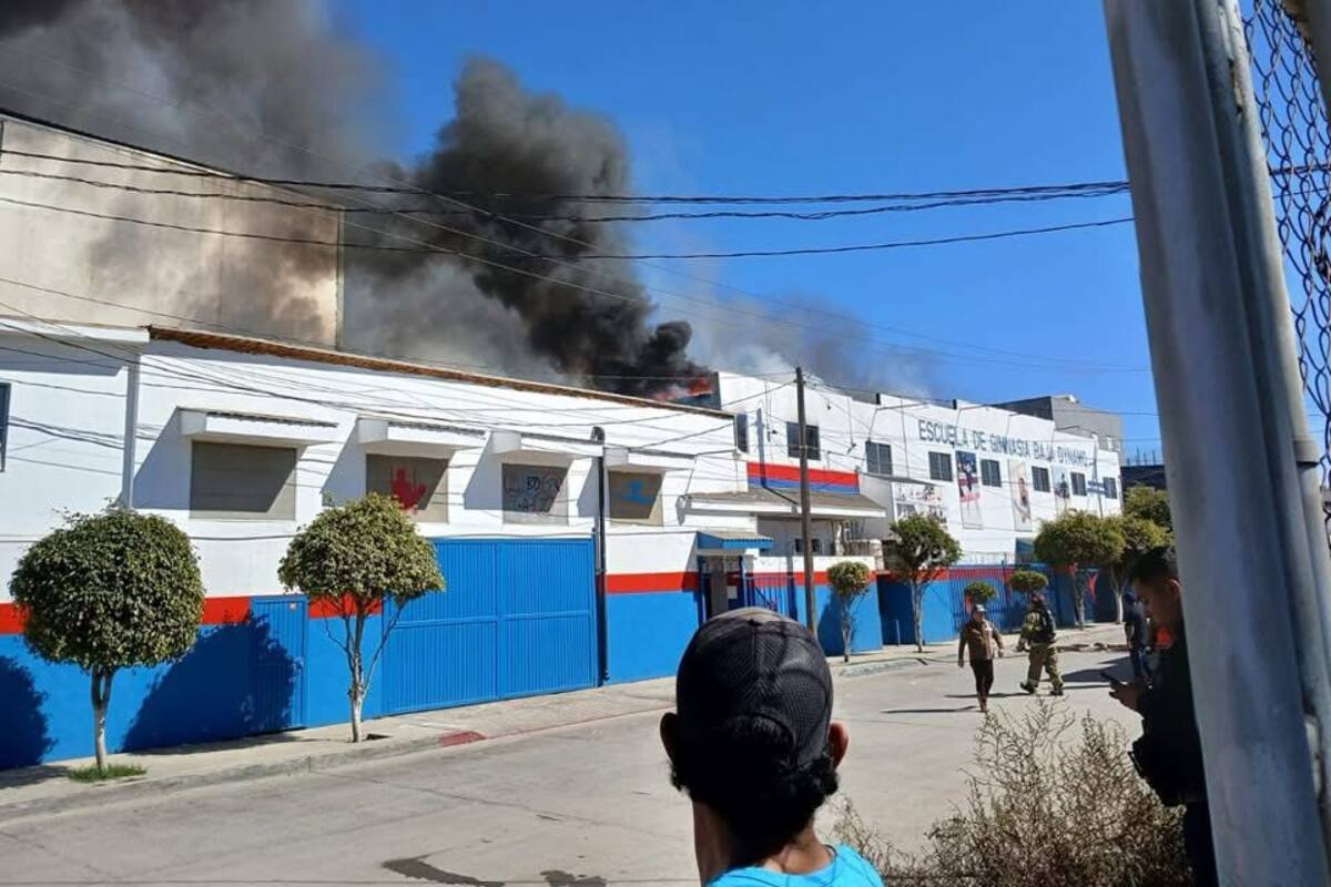 Se incendia gimnasio Baja Dynamo en Ensenada