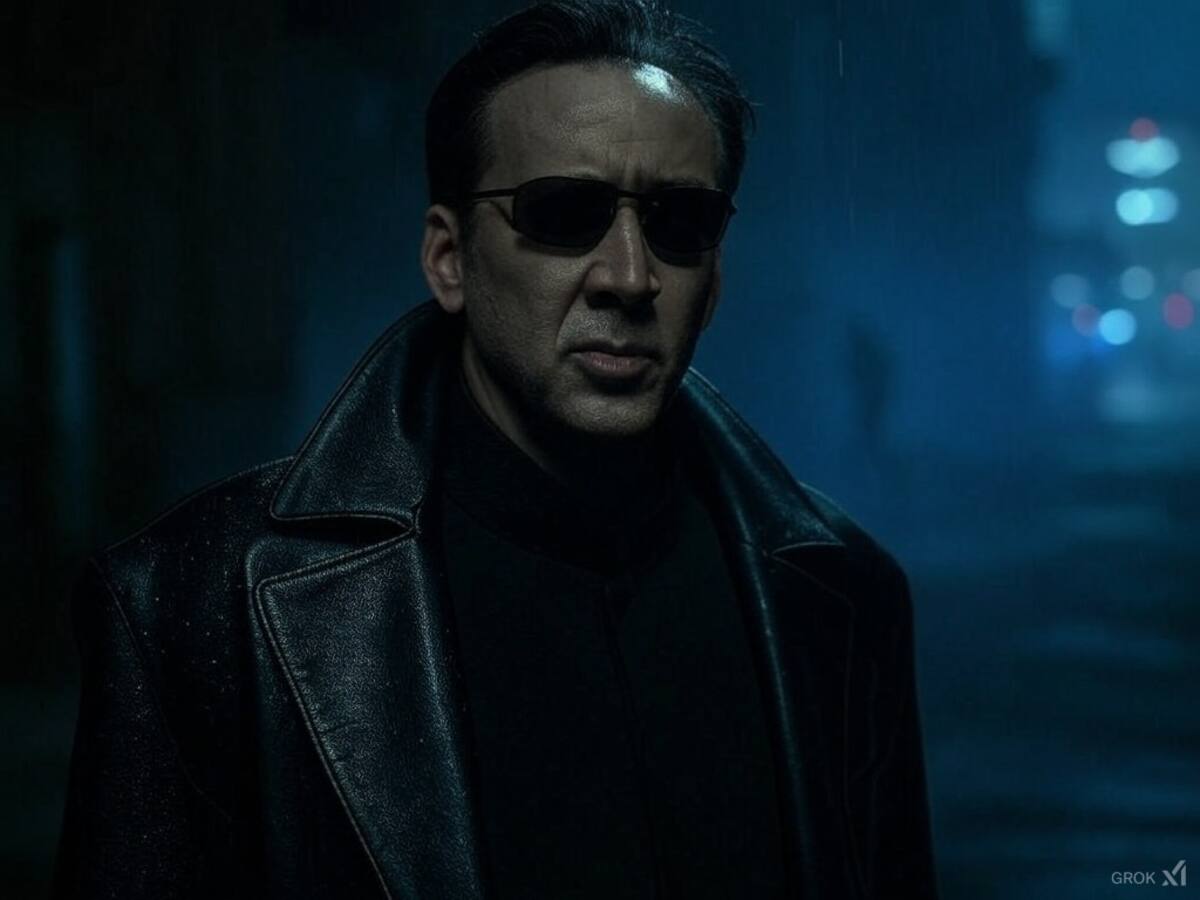 Así se hubiera visto Nicolas Cage como Neo en Matrix, según Grok.