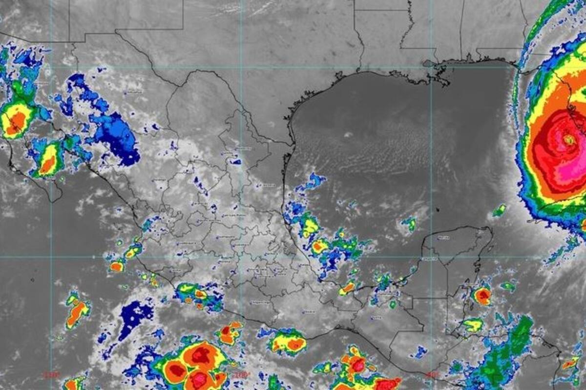 Clima en México: Prevén lluvias fuertes y posible caída de granizo en el Norte, Occidente y Sur del País