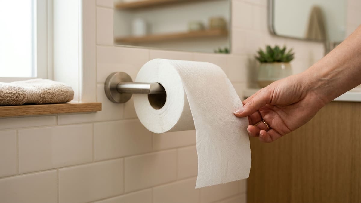 Colocar el papel higiénico con la punta hacia adelante facilita tomar y cortar las hojas sin rozar la pared, una ventaja cotidiana que aparece en los dibujos de una patente registrada por Seth Wheeler en 1891