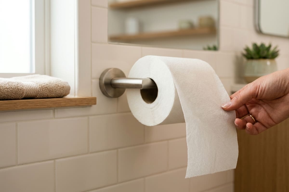 Colocar el papel higiénico con la punta hacia adelante facilita tomar y cortar las hojas sin rozar la pared, una ventaja cotidiana que aparece en los dibujos de una patente registrada por Seth Wheeler en 1891